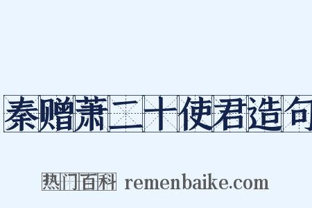 秦赠萧二十使君造句是什么意思的图片